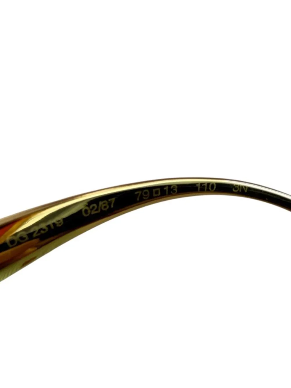 DOLCE & GABBANA DG2319 Gold Frame Black Sunglasses Made in Italy